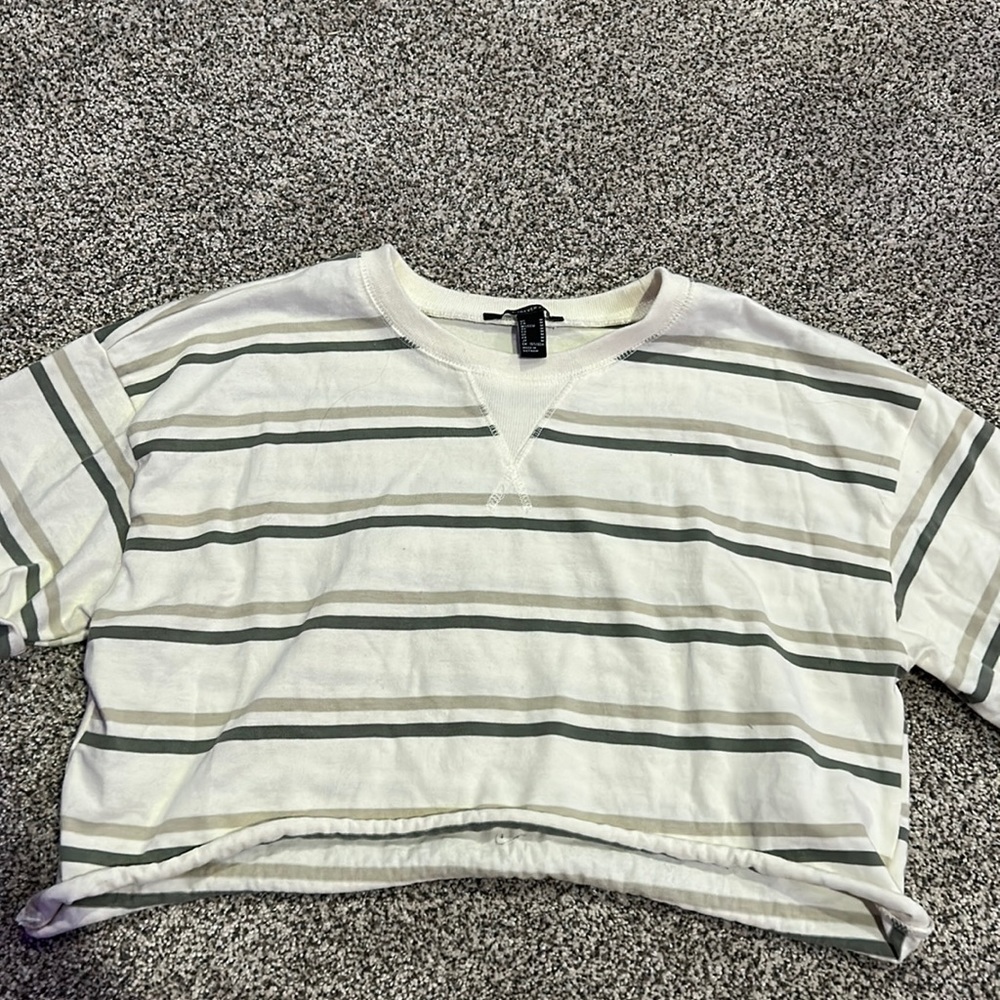 Green striped t-shirt